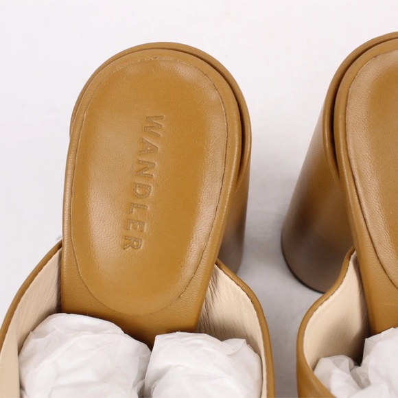 NIB WANDLER Electra Leather Slides Platform Sandals Brown - Picture 7 of 13